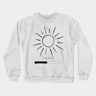 Yellow Summer Loading Simple Design Crewneck Sweatshirt